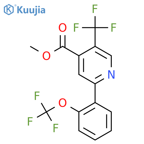 Methyl 2-(2-(trifluoromethoxy)phenyl)-5-(trifluoromethyl)isonicotinate structure