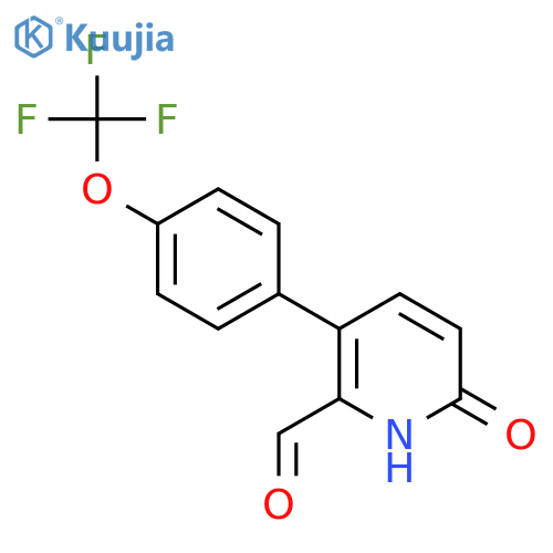 6-Hydroxy-3-(4-(trifluoromethoxy)phenyl)picolinaldehyde structure
