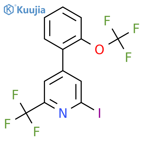 2-Iodo-4-(2-(trifluoromethoxy)phenyl)-6-(trifluoromethyl)pyridine structure