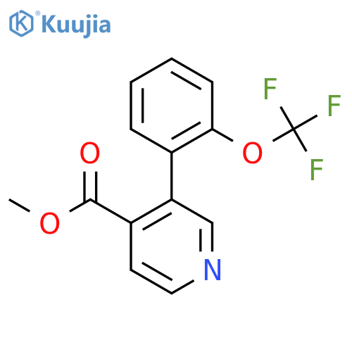 Methyl 3-(2-(trifluoromethoxy)phenyl)isonicotinate structure