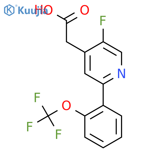 5-Fluoro-2-(2-(trifluoromethoxy)phenyl)pyridine-4-acetic acid structure