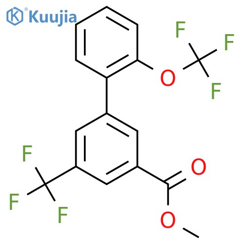 Methyl 2'-(trifluoromethoxy)-5-(trifluoromethyl)biphenyl-3-carboxylate structure