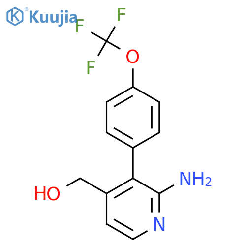 2-Amino-3-(4-(trifluoromethoxy)phenyl)pyridine-4-methanol structure