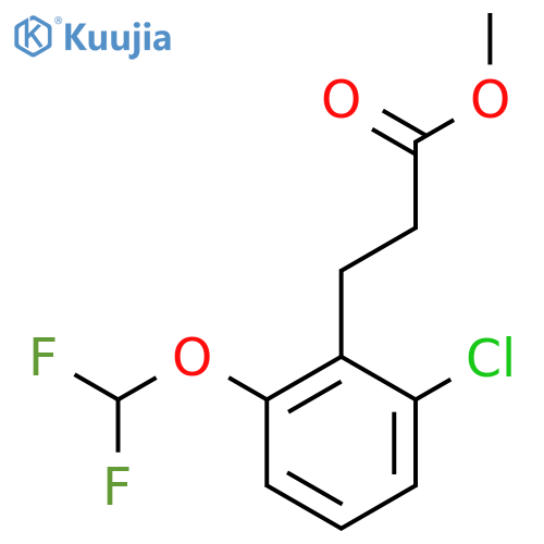 Methyl 3-(2'-chloro-6'-(difluoromethoxy)phenyl)propionate structure