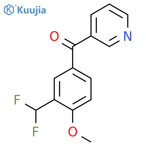 3-(3-(Difluoromethyl)-4-methoxybenzoyl)pyridine structure