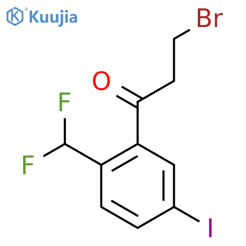 3-Bromo-2'-(difluoromethyl)-5'-iodopropiophenone structure