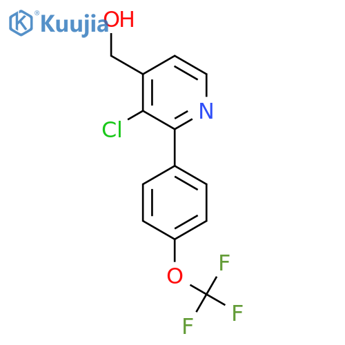 3-Chloro-2-(4-(trifluoromethoxy)phenyl)pyridine-4-methanol structure