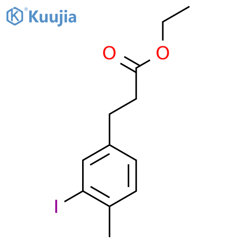 Ethyl 3-(3'-iodo-4'-methylphenyl)propionate structure