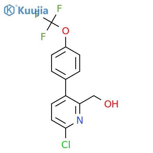 6-Chloro-3-(4-(trifluoromethoxy)phenyl)pyridine-2-methanol structure