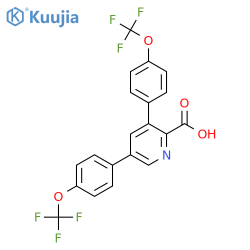 3,5-Bis(4-(trifluoromethoxy)phenyl)picolinic acid structure