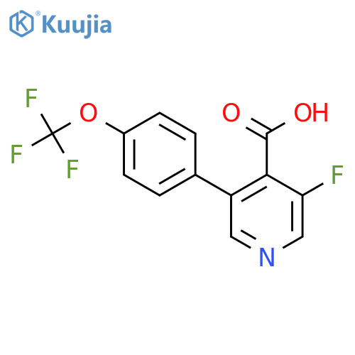3-Fluoro-5-(4-(trifluoromethoxy)phenyl)isonicotinic acid structure