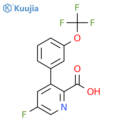 5-Fluoro-3-(3-(trifluoromethoxy)phenyl)picolinic acid structure
