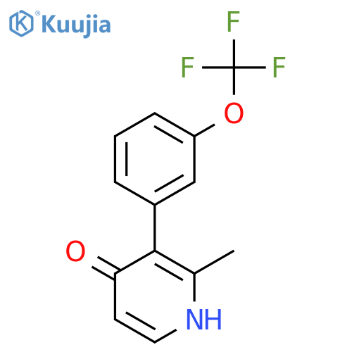 4-Hydroxy-2-methyl-3-(3-(trifluoromethoxy)phenyl)pyridine structure