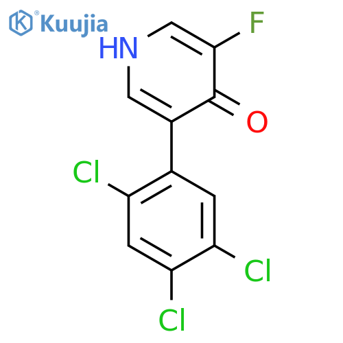 3-Fluoro-4-hydroxy-5-(2,4,5-trichlorophenyl)pyridine structure
