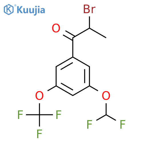 2-Bromo-3'-(difluoromethoxy)-5'-(trifluoromethoxy)propiophenone structure