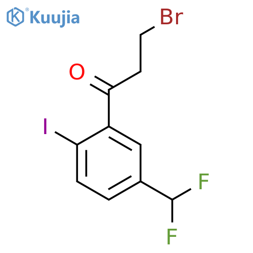 3-Bromo-5'-(difluoromethyl)-2'-iodopropiophenone structure
