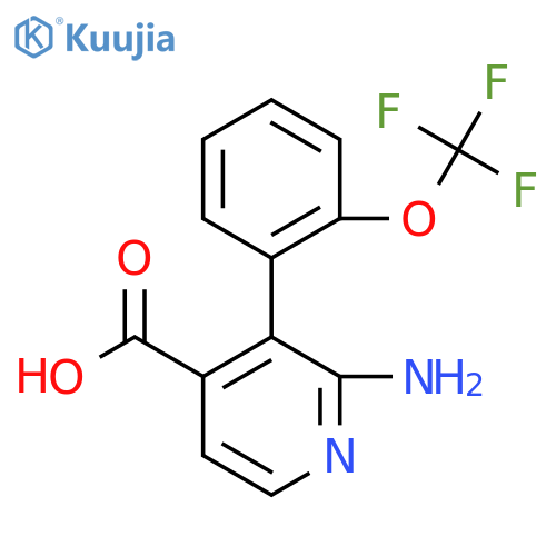 2-Amino-3-(2-(trifluoromethoxy)phenyl)isonicotinic acid structure