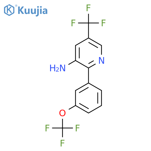 3-Amino-2-(3-(trifluoromethoxy)phenyl)-5-(trifluoromethyl)pyridine structure