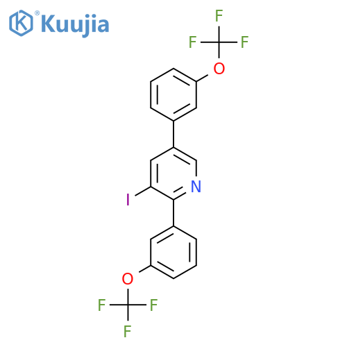 2,5-Bis(3-(trifluoromethoxy)phenyl)-3-iodopyridine structure