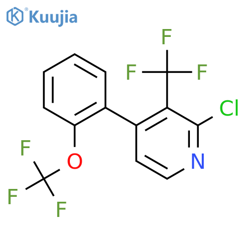 2-Chloro-4-(2-(trifluoromethoxy)phenyl)-3-(trifluoromethyl)pyridine structure