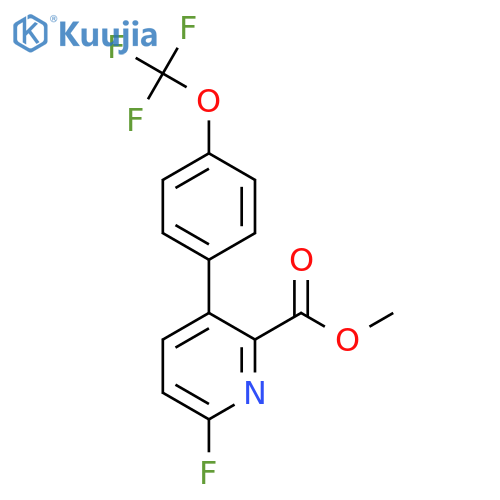 Methyl 6-fluoro-3-(4-(trifluoromethoxy)phenyl)picolinate structure