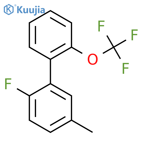 2-Fluoro-5-methyl-2'-(trifluoromethoxy)biphenyl structure