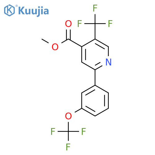 Methyl 2-(3-(trifluoromethoxy)phenyl)-5-(trifluoromethyl)isonicotinate structure