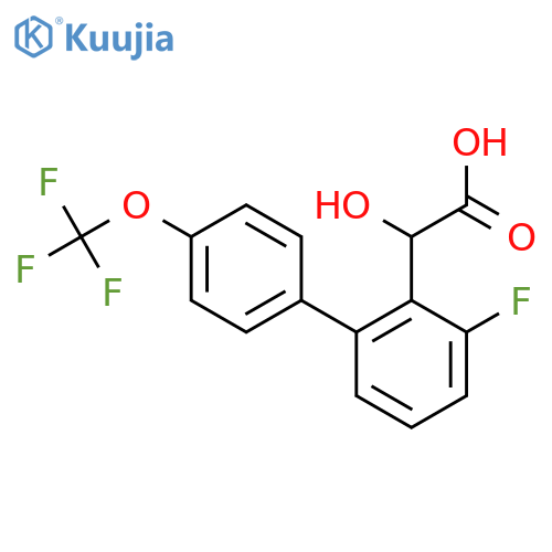 (3-Fluoro-4'-(trifluoromethoxy)biphenyl-2-yl)-hydroxyacetic acid structure