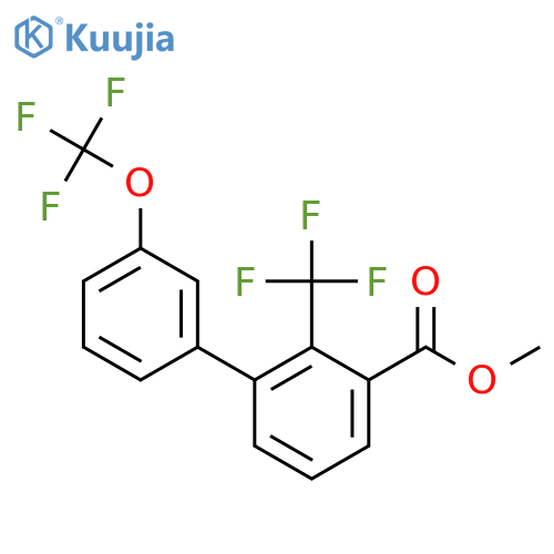 Methyl 3'-(trifluoromethoxy)-2-(trifluoromethyl)biphenyl-3-carboxylate structure