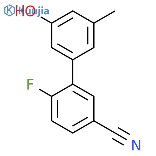 5-(5-Cyano-2-fluorophenyl)-3-methylphenol structure