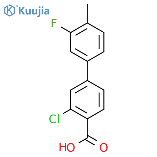 2-Chloro-4-(3-fluoro-4-methylphenyl)benzoic acid structure
