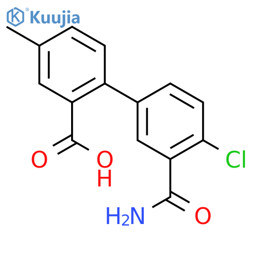 2-(3-carbamoyl-4-chlorophenyl)-5-methylbenzoic Acid structure