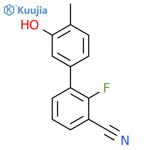 5-(3-Cyano-2-fluorophenyl)-2-methylphenol structure