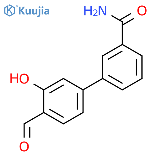 5-(3-Aminocarbonylphenyl)-2-formylphenol structure