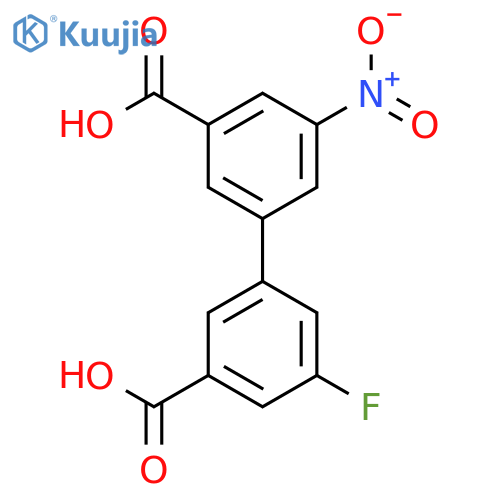 3-(3-Carboxy-5-fluorophenyl)-5-nitrobenzoic acid structure