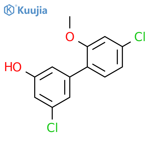 3-Chloro-5-(4-chloro-2-methoxyphenyl)phenol structure