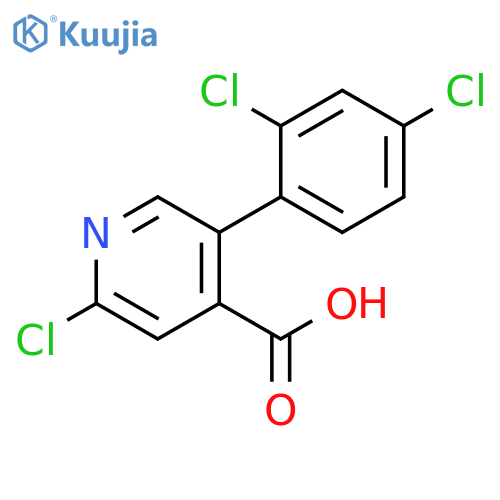 2-Chloro-5-(2,4-dichlorophenyl)pyridine-4-carboxylic acid structure
