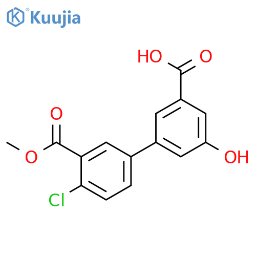 3-(4-Chloro-3-methoxycarbonylphenyl)-5-hydroxybenzoic acid structure