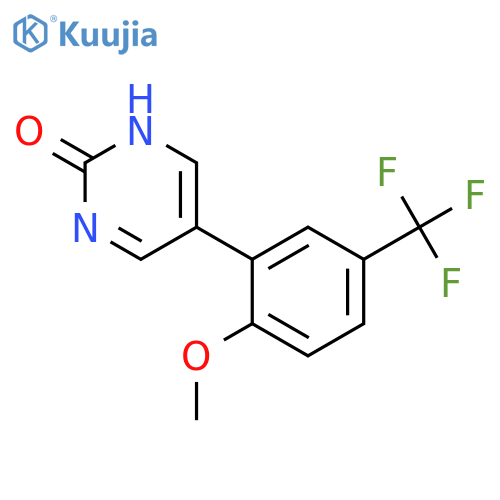 2-Hydroxy-5-(2-methoxy-5-trifluoromethylphenyl)pyrimidine structure