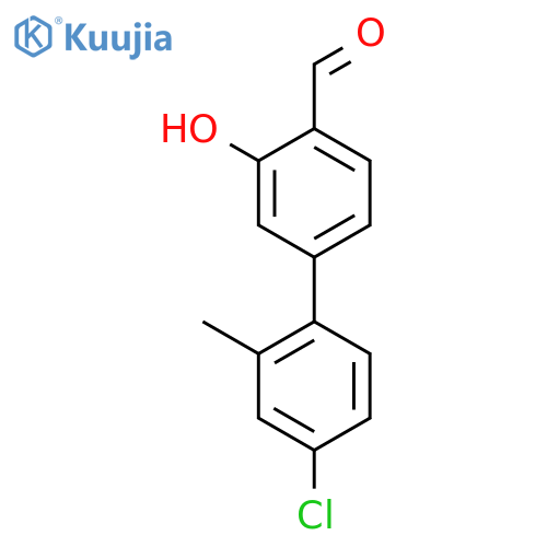 5-(4-Chloro-2-methylphenyl)-2-formylphenol structure
