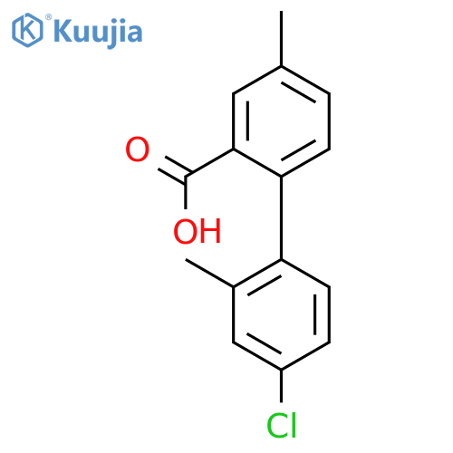 2-(4-Chloro-2-methylphenyl)-5-methylbenzoic acid structure