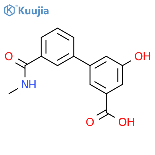 5-Hydroxy-3-[3-(N-methylaminocarbonyl)phenyl]benzoic acid structure