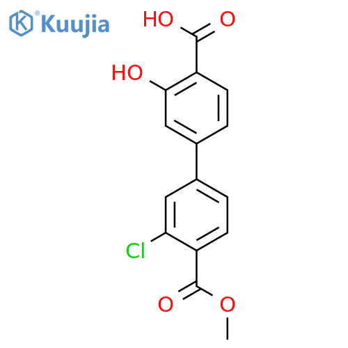 4-(3-Chloro-4-methoxycarbonylphenyl)-2-hydroxybenzoic acid structure