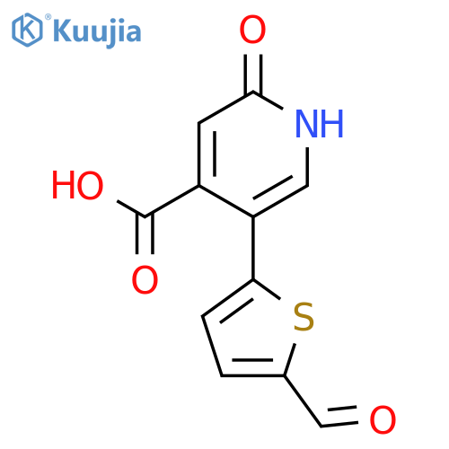 5-(5-Formylthiophen-2-YL)-2-hydroxyisonicotinic acid structure