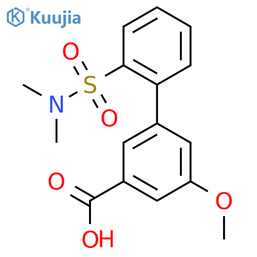 3-[2-(Dimethylsulfamoyl)phenyl]-5-methoxybenzoic acid structure