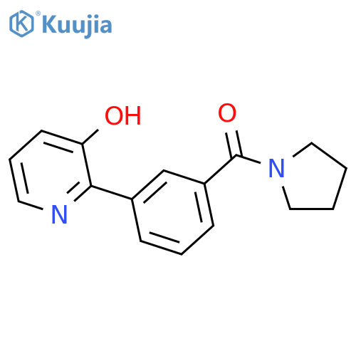 3-Hydroxy-2-(3-pyrrolidinylcarbonylphenyl)pyridine structure