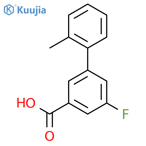 5-Fluoro-3-(2-methylphenyl)benzoic acid structure