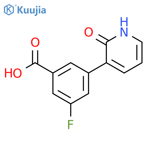 3-(3-Carboxy-5-fluorophenyl)-2-hydroxypyridine structure