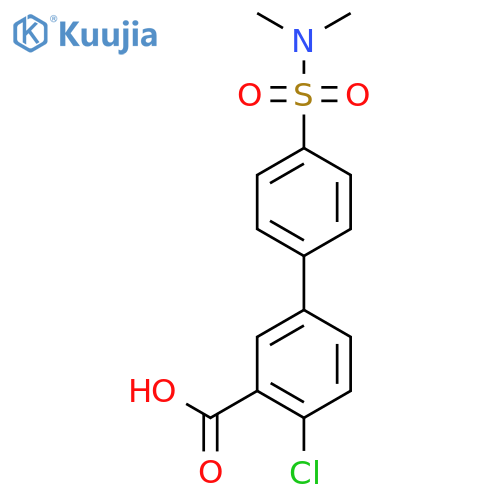 2-Chloro-5-(4-N,N-dimethylsulfamoylphenyl)benzoic acid structure