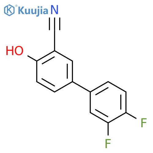2-Cyano-4-(3,4-difluorophenyl)phenol structure